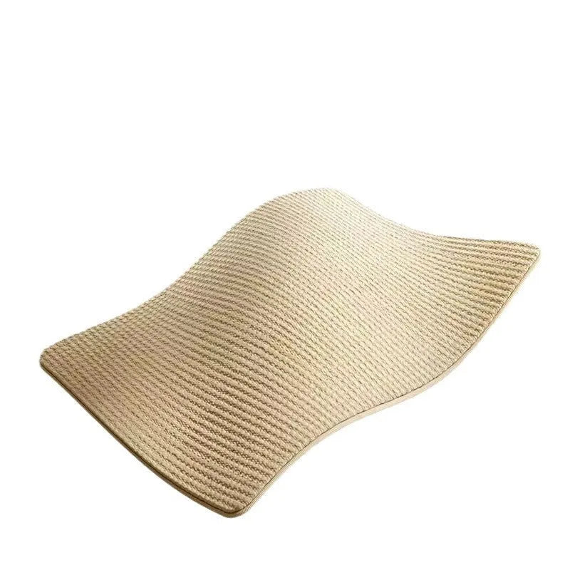 Sisal cat scratch board with sisal blanket material in pastoral style design