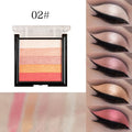 Eye shadow palette with six contouring shades for natural three-dimensional makeup effects