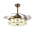 42-inch gold ceiling fan light with remote control and invisible blades