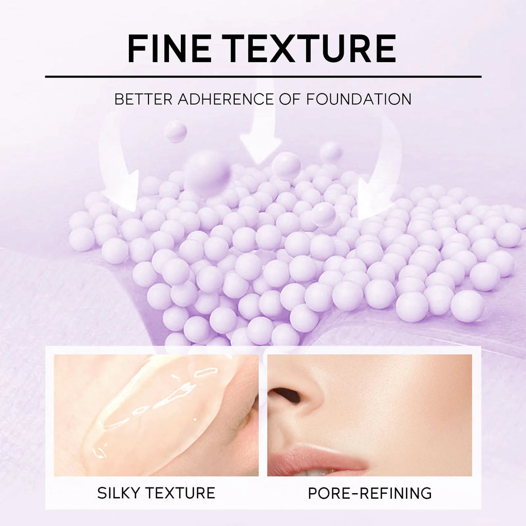 30g colour correcting makeup primer in purple pink green shades with moisturising base cream formula