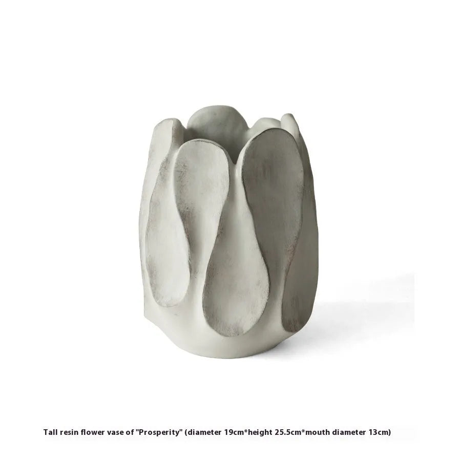 Irregular handmade ceramic vase in magnesium clay for flower arrangements and home decoration