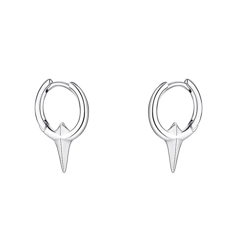 Geometric star-shaped ear clip for women with electroplated copper construction and platinum colour option