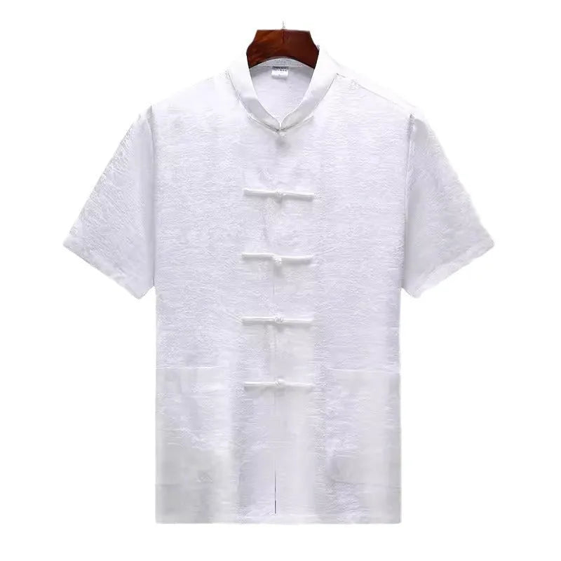 Men's Chinese style Tang suit in mulberry silk fabric available in multiple colours and sizes