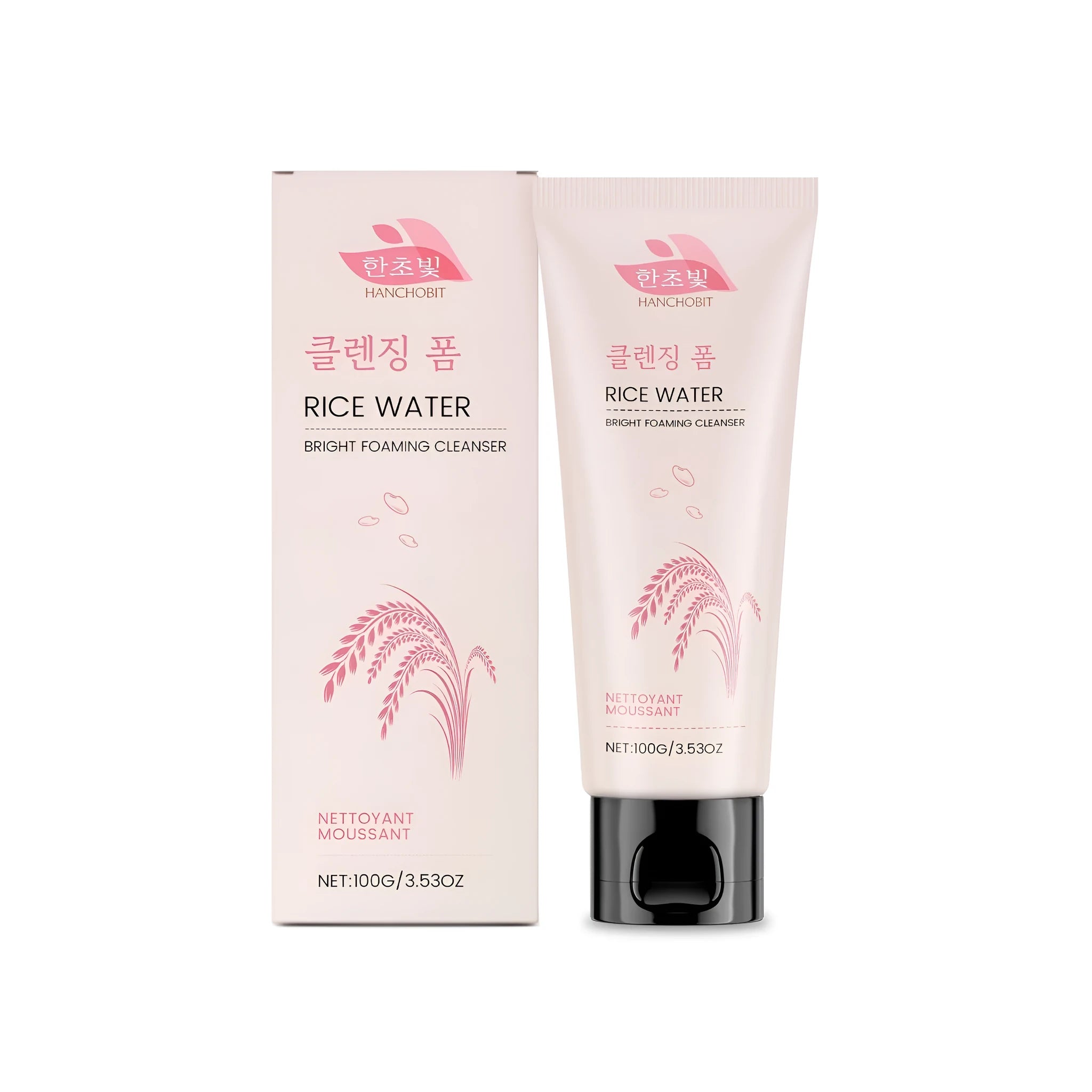 100g bottle of Rice Water Bright Foaming Cleanser for the face