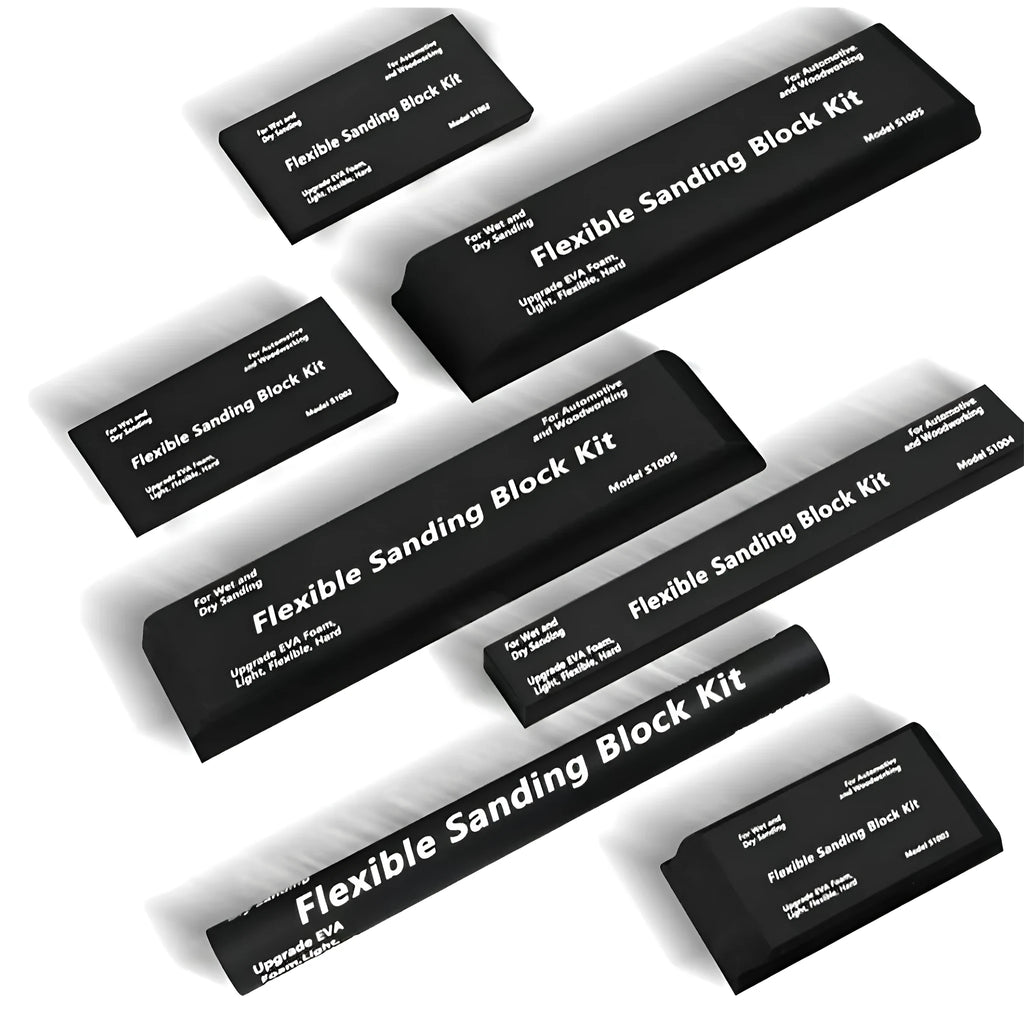 Seven black EVA frosted blocks with metal construction for stage and set design