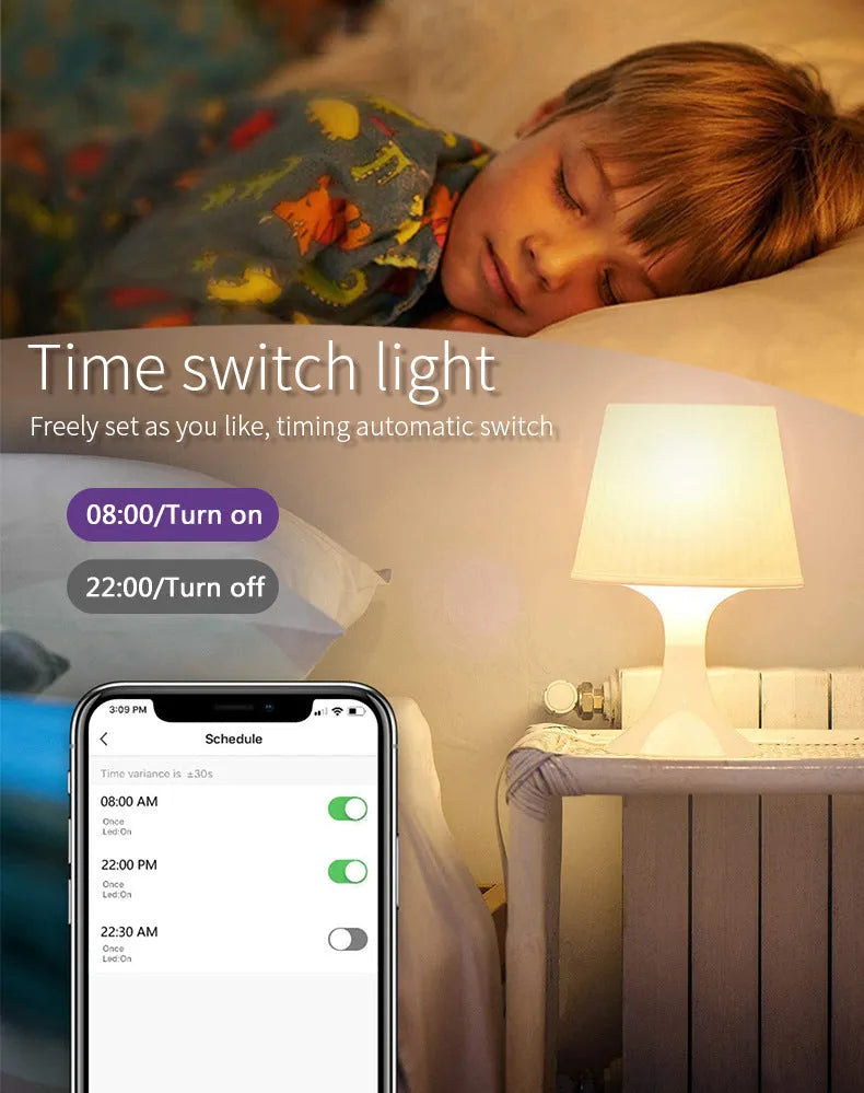 Smart GU10 RGBCCT LED spotlight with compact 50x55mm dimensions and Wi-Fi connectivity