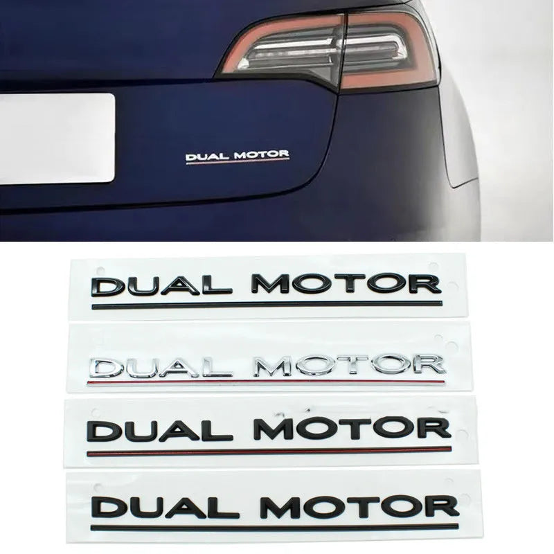 Tesla Model 3 Performance bumper sticker in ABS plastic showing English lettering