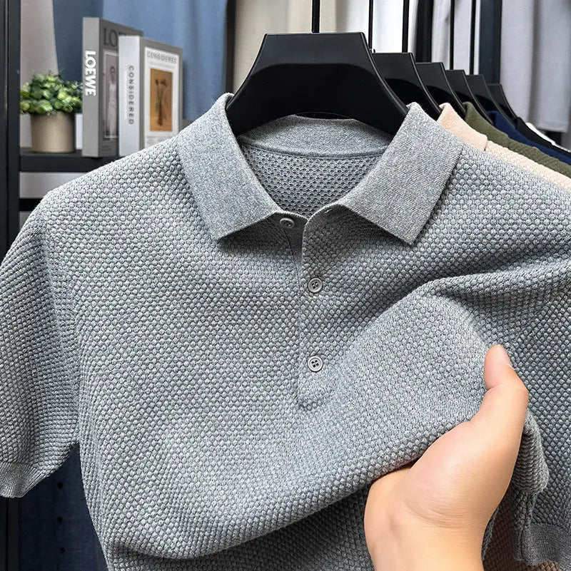 Loose fit short sleeve cotton pullover sweater available in six colours with sizing from M to 4XL