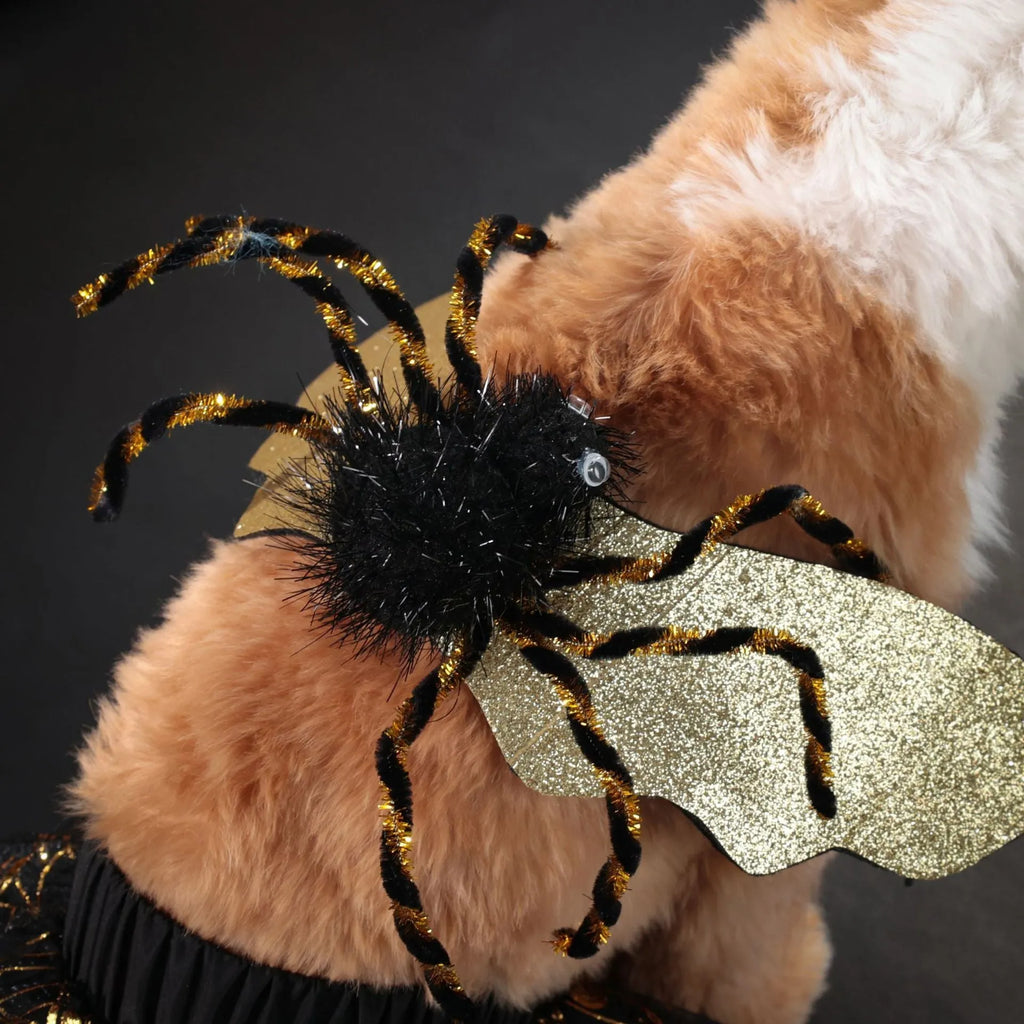 Polyester dog Halloween costume in suit design showing full-body coverage for seasonal pet events