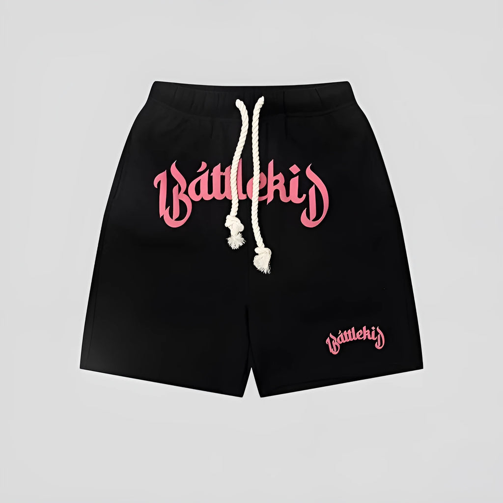 A pair of cropped, loose-fit sweatpants in a cotton blend fabric for casual streetwear.