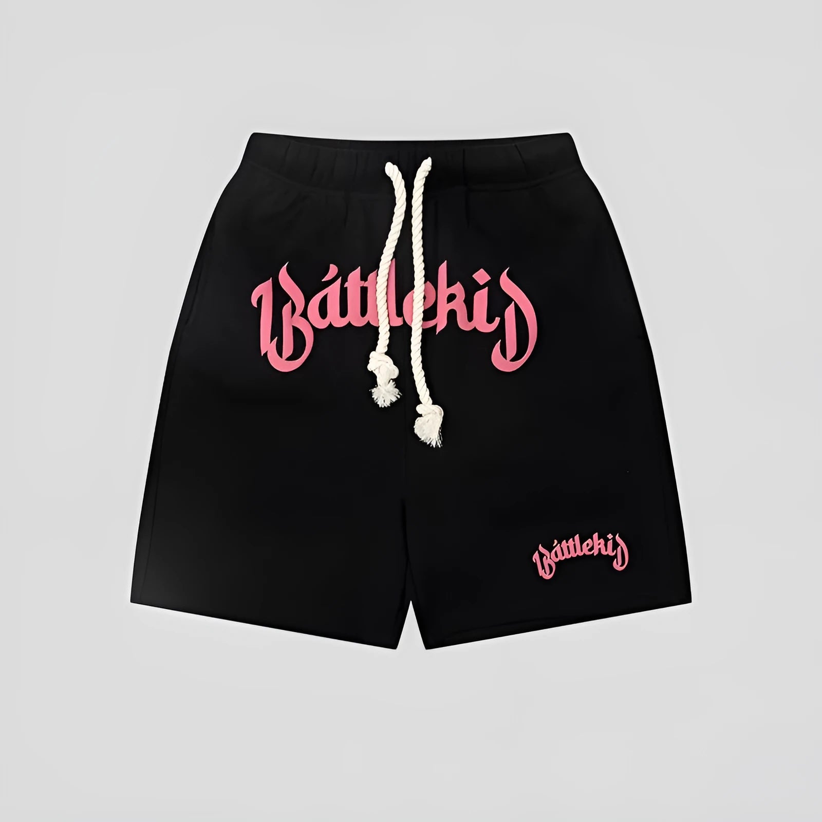 A pair of cropped, loose-fit sweatpants in a cotton blend fabric for casual streetwear.