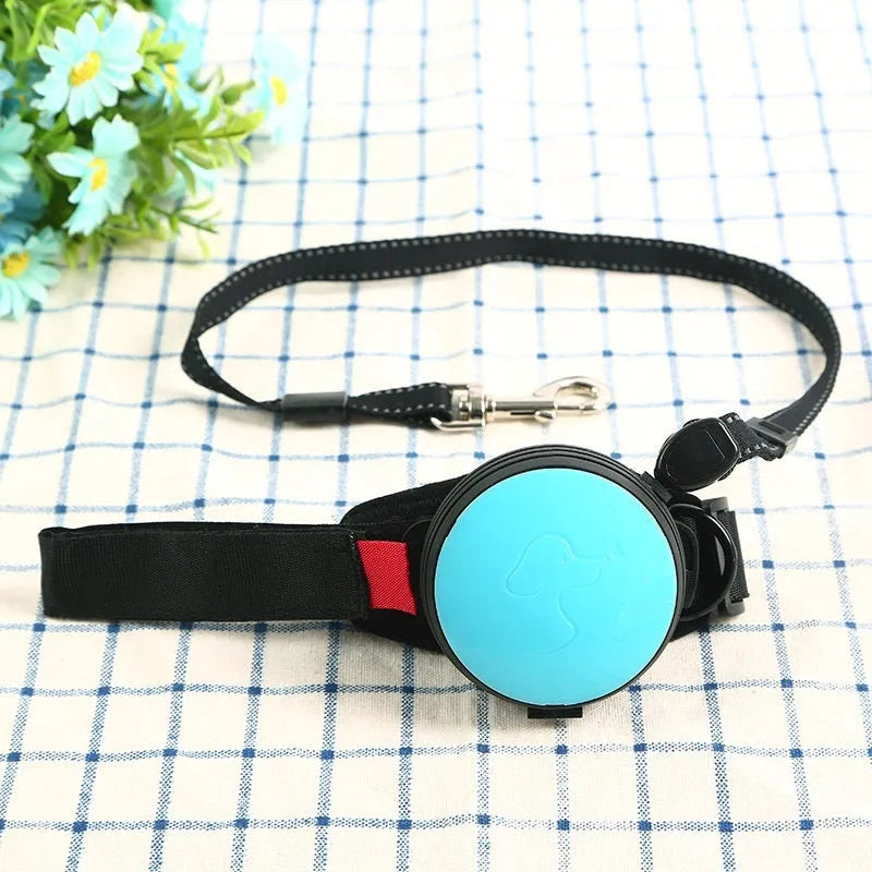 Automatic retractable dog leash with 3-metre nylon cord in multiple colour options