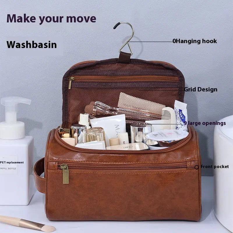 Large waterproof cosmetic storage bag in European and American retro style with six colour options