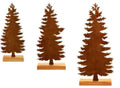 Three metal rusty Christmas tree elk ornaments with American style decorative design