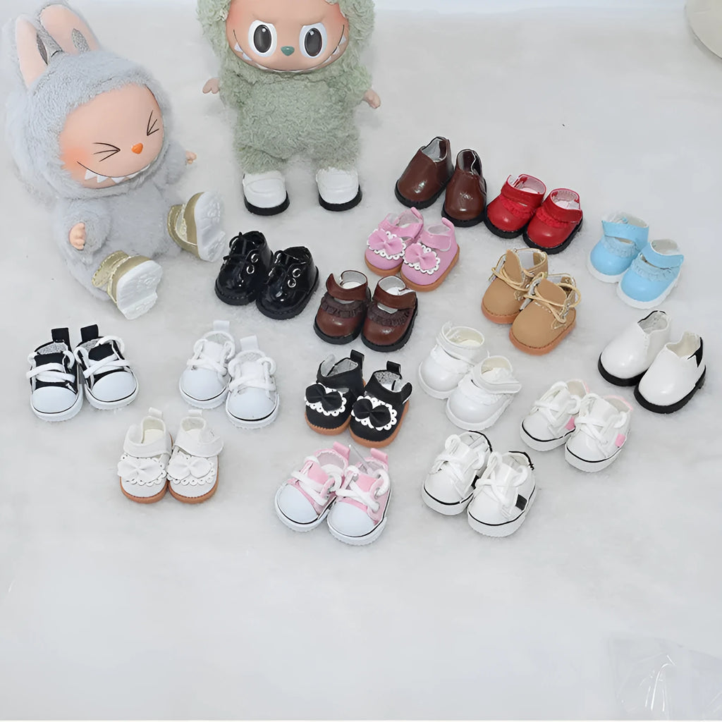 17cm doll keychain replacement shoes in various colours and styles with 3.5cm to 3.8cm heel heights