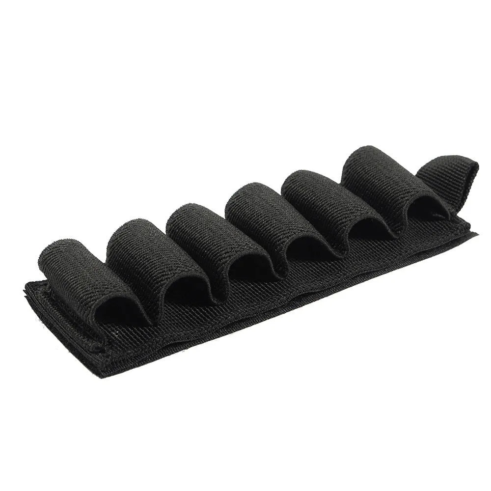 Tactical 6-hole loose sticker bag made from 1000D nylon in army green, shown with dimensions 5cm by 16.5cm.