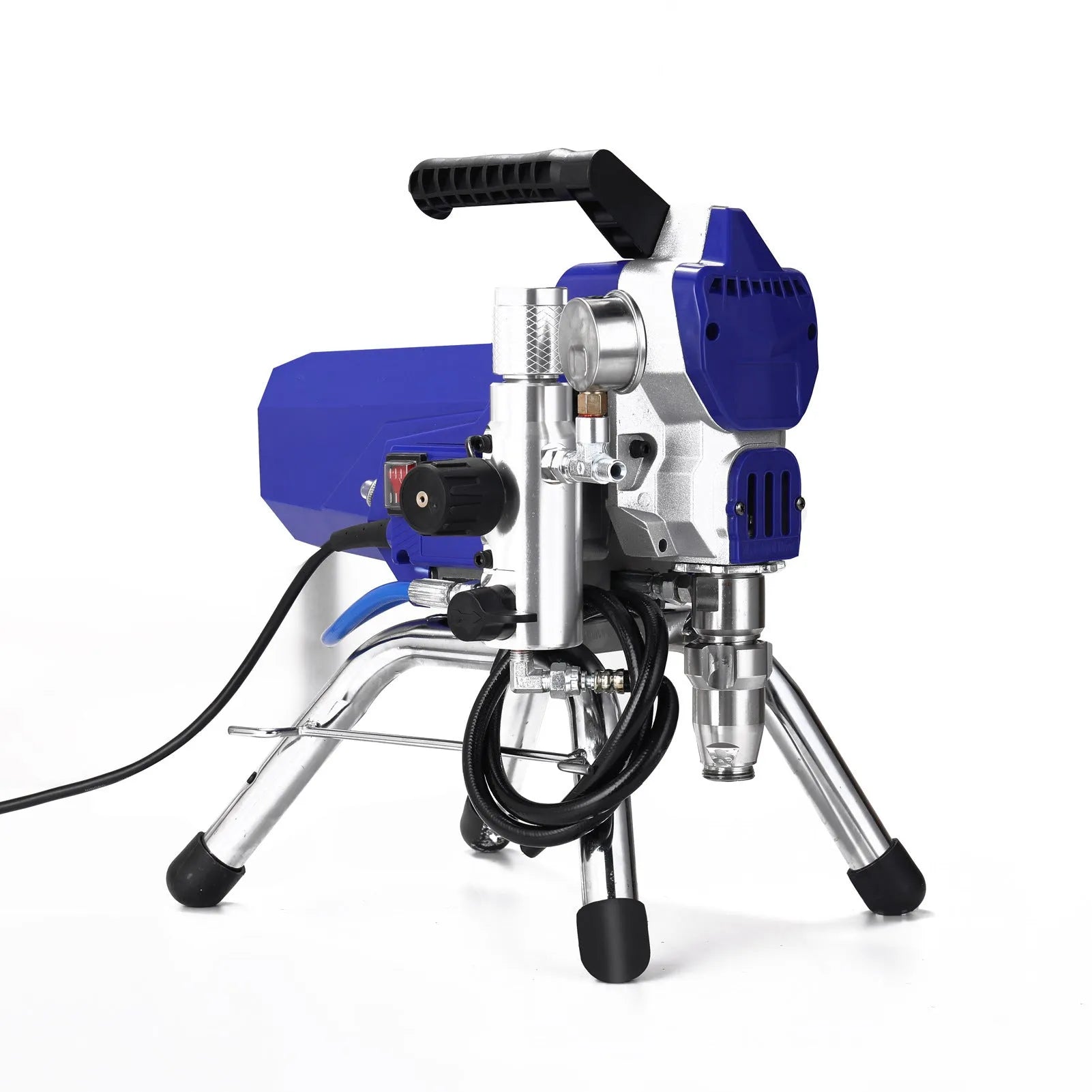 Airless spray painting machine with spray gun, 10-metre hose, and accessories for fireproof paint application