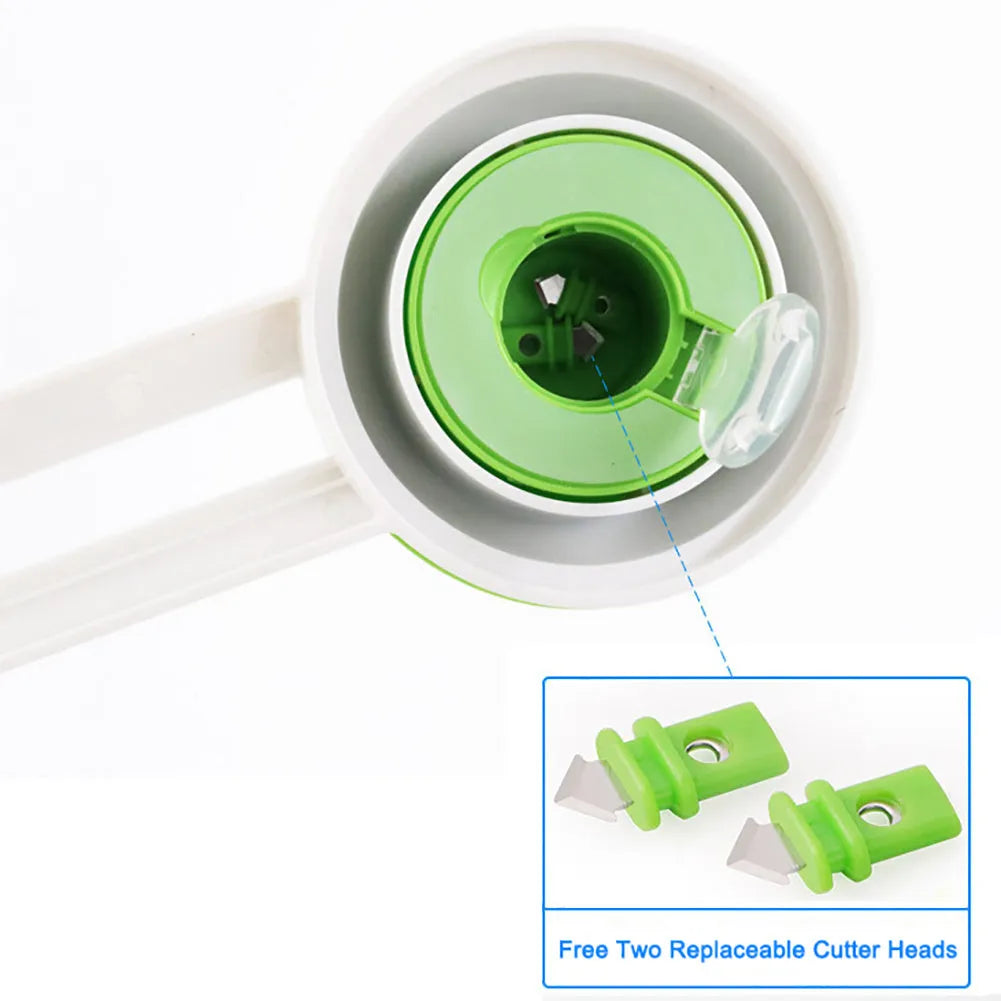 Round plastic paper cutter for A3 documents in orange or green colour options