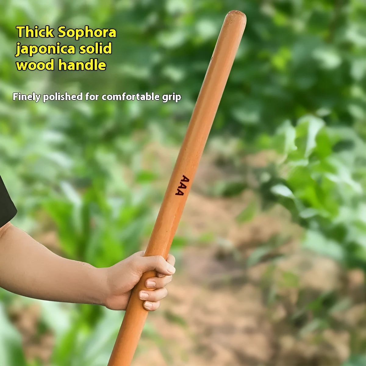 Locust wood axe handle replacement in multiple lengths with square profile for tool head fitting