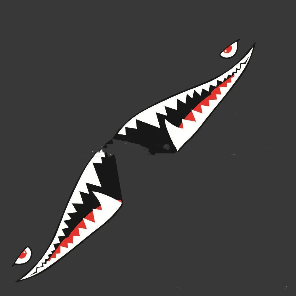 Shark design large PVC sticker for car body customisation in two size options.