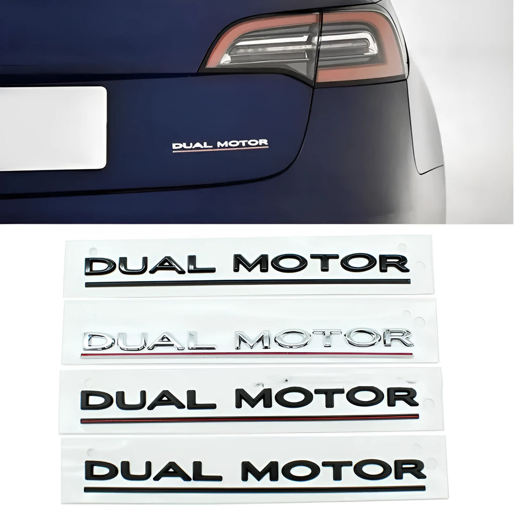 Tesla Model 3 Performance bumper sticker in ABS plastic showing English lettering