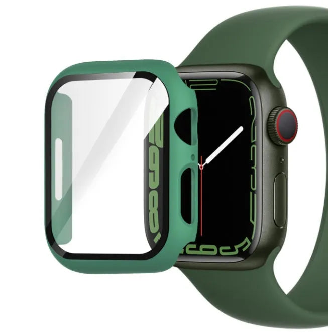 PC tempered film protective case for Apple Watch in various colours and sizes.