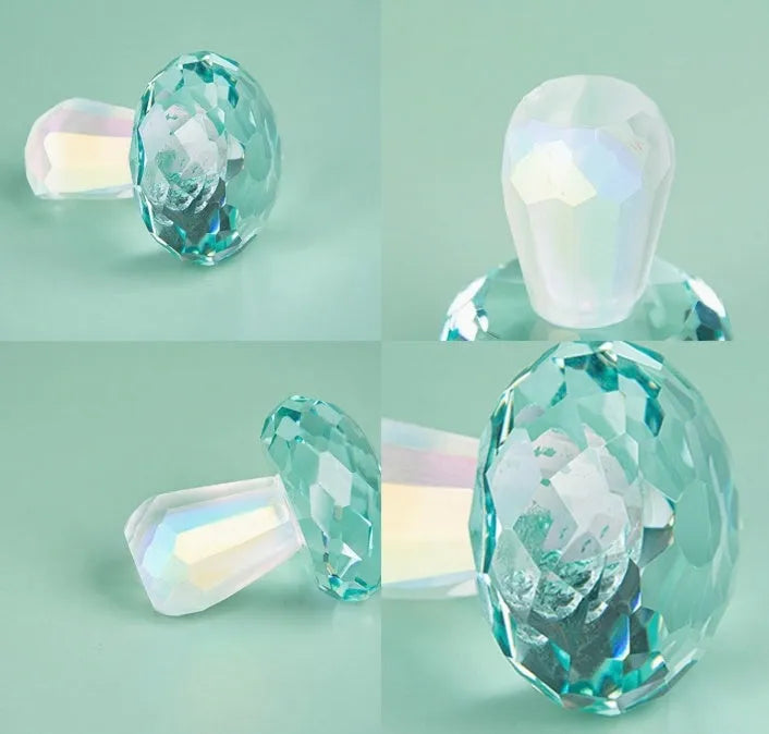 White crystal mushroom-shaped decorative craft in modern simple geometric style