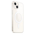 Transparent magnetic back cover case for iPhone on a wireless charging pad