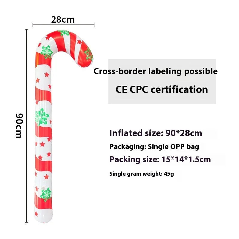 63cm inflatable Christmas ball with flashing LED lights in various designs for outdoor garden decoration