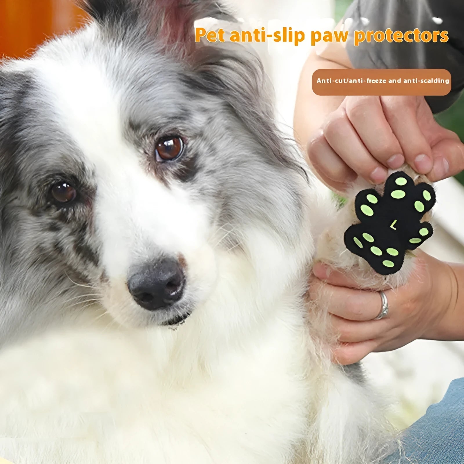 Breathable silicone cloth dog claw protection footstickers in pack of eight pieces