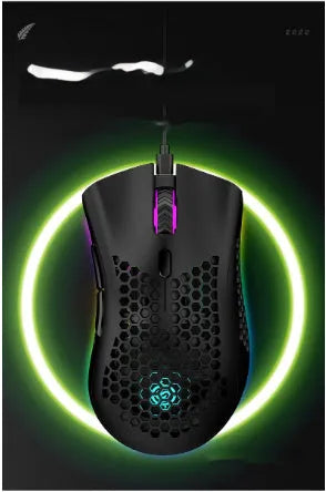 BM600 hollow out wireless mouse with luminous charging in black, cyan or white colours