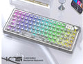 Attack Shark K75 transparent wireless mechanical keyboard with RGB lighting and hot-swappable switches