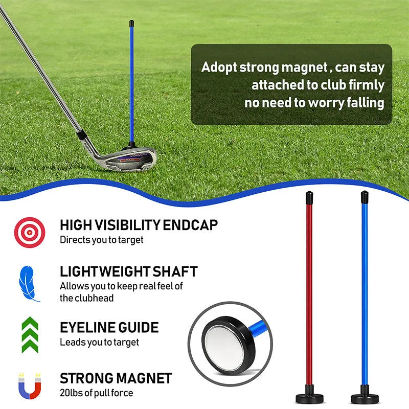 Aluminium alloy golf swing trainer with magnetic baseball bar alignment tool