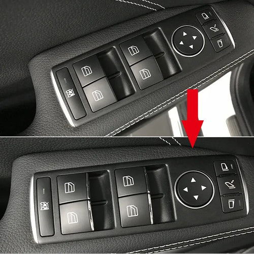 Black ABS plastic decorative sticker for car window lift button modification