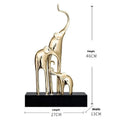 European style elephant decorative craft ornament in resin with choice of four colour finishes