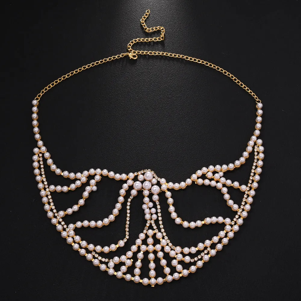Geometric party mask with electroplated alloy frame and rhinestone patchwork in silver or gold colour