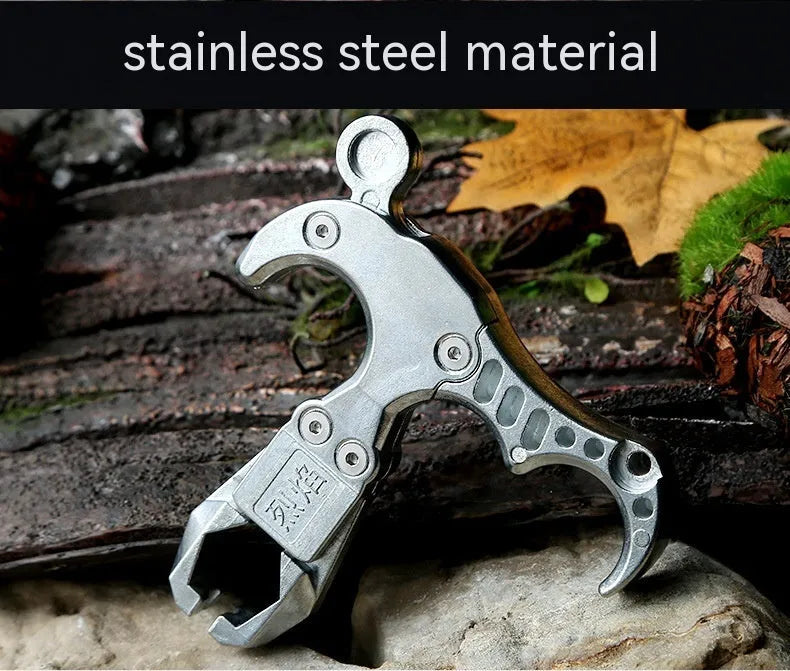 Zinc alloy two-axis harpoon clip release aid with stainless steel spring for flame dispensing