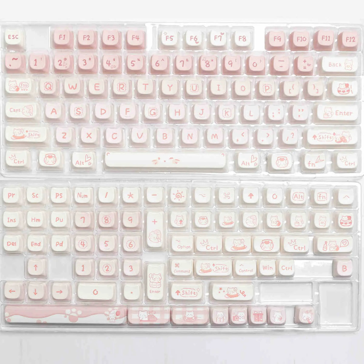Full set of PBT sublimation key caps for mechanical keyboard with over 98 keys