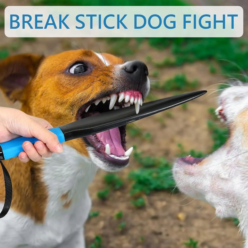35cm blue-handled dog break stick training tool for bite prevention and mouth release