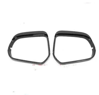 Plastic rearview mirror protection covers in silver and black finishes for vehicle scratch protection