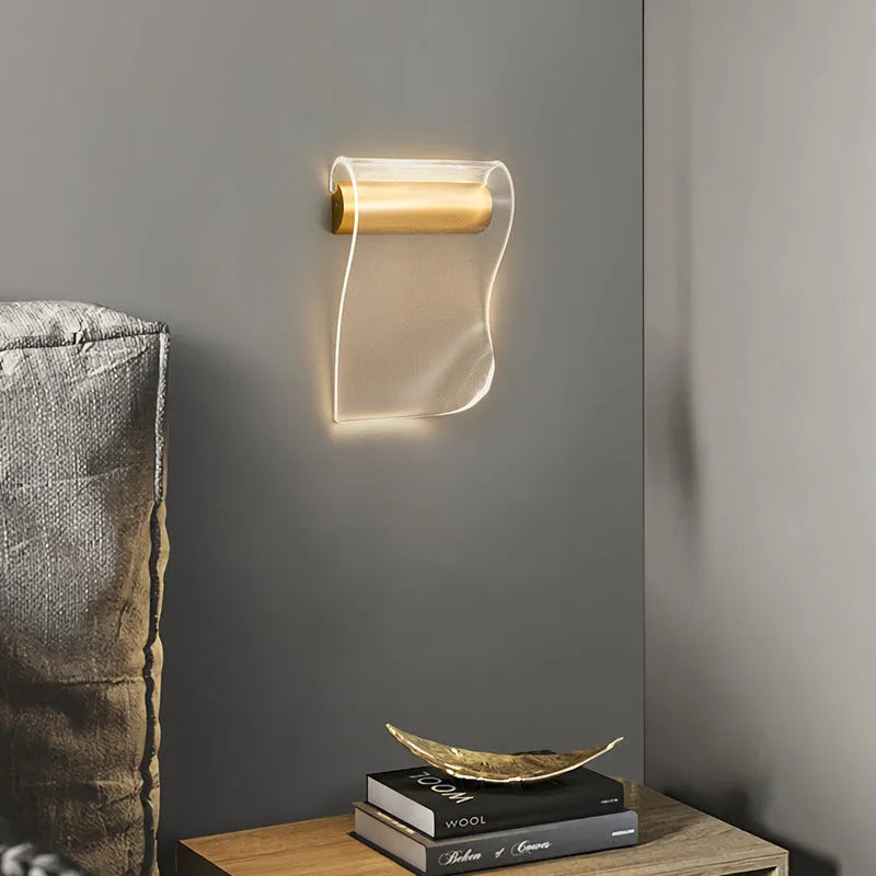 Wall lamp with adjustable bend direction showing left and right configuration options