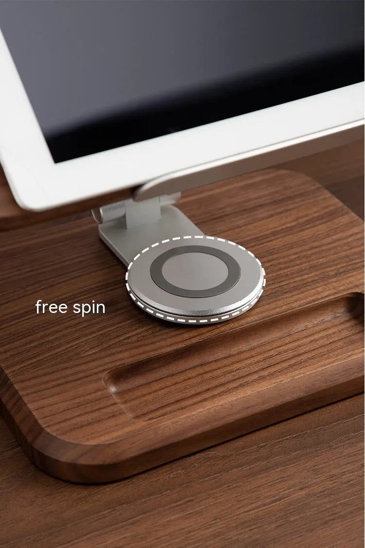 Walnut colour wooden adjustable reading rack with rotating book holder function