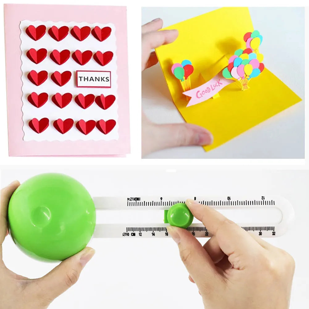 Round plastic paper cutter for A3 documents in orange or green colour options
