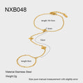 Women's gold stainless steel bracelet with geometric flower and eight-pointed star design