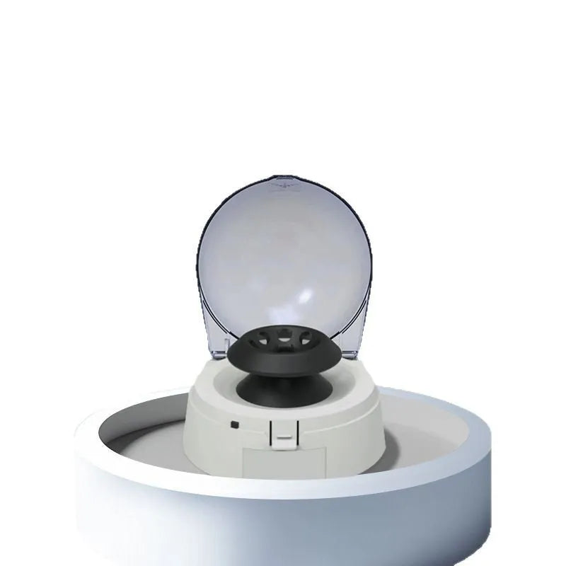 Mini laboratory centrifuge with compact design measuring 157x170x120mm