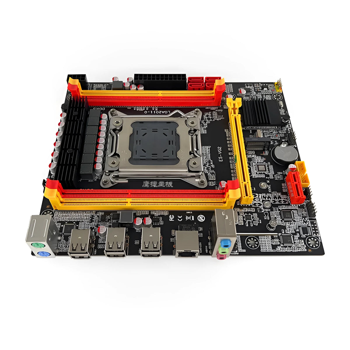 X79-VG2 desktop computer motherboard for Intel LGA 2011 CPUs with DDR3 slots and PCIe 16X.