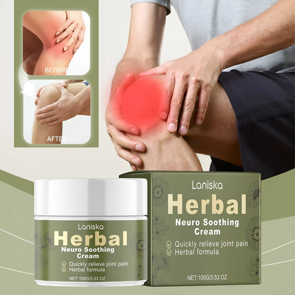 100g jar of botanical body care cream with arnica, pepper, and mugwort root extracts.