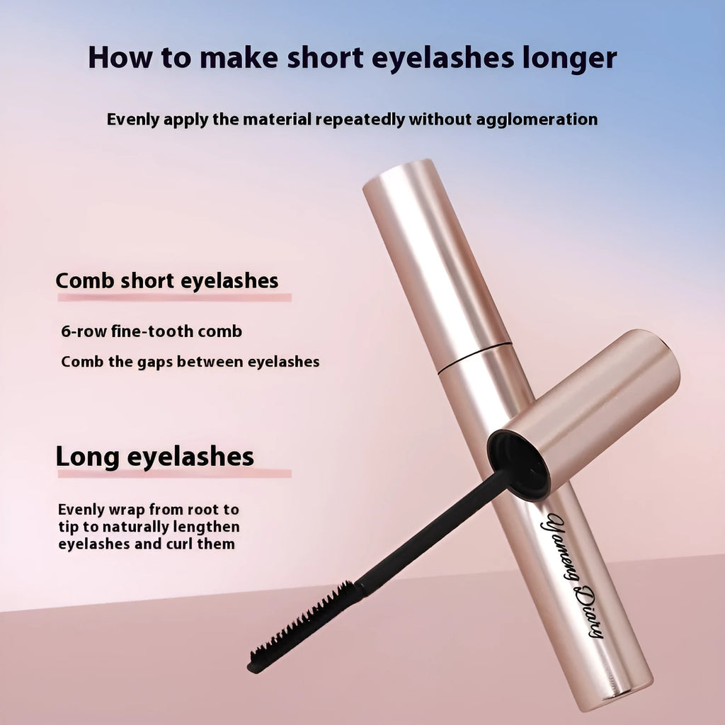 Long curling long-lasting mascara in black and brown shades with applicator