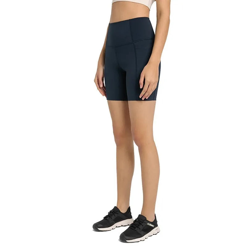 Women's sports shorts in cotton blend fabric with super stretch functionality