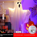 Electronic Halloween ghost light decoration with cloth construction and battery operation